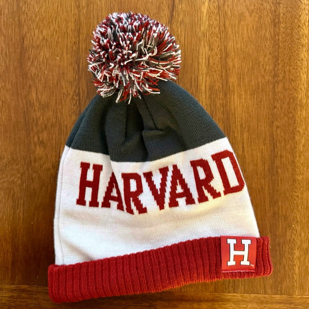 The Harvard Shop’s Harvard/ Nike Crimson Red, White & Black Knit Winter Beanie